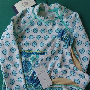 "Cabana Life" Hidden Cover rashguard set 2T